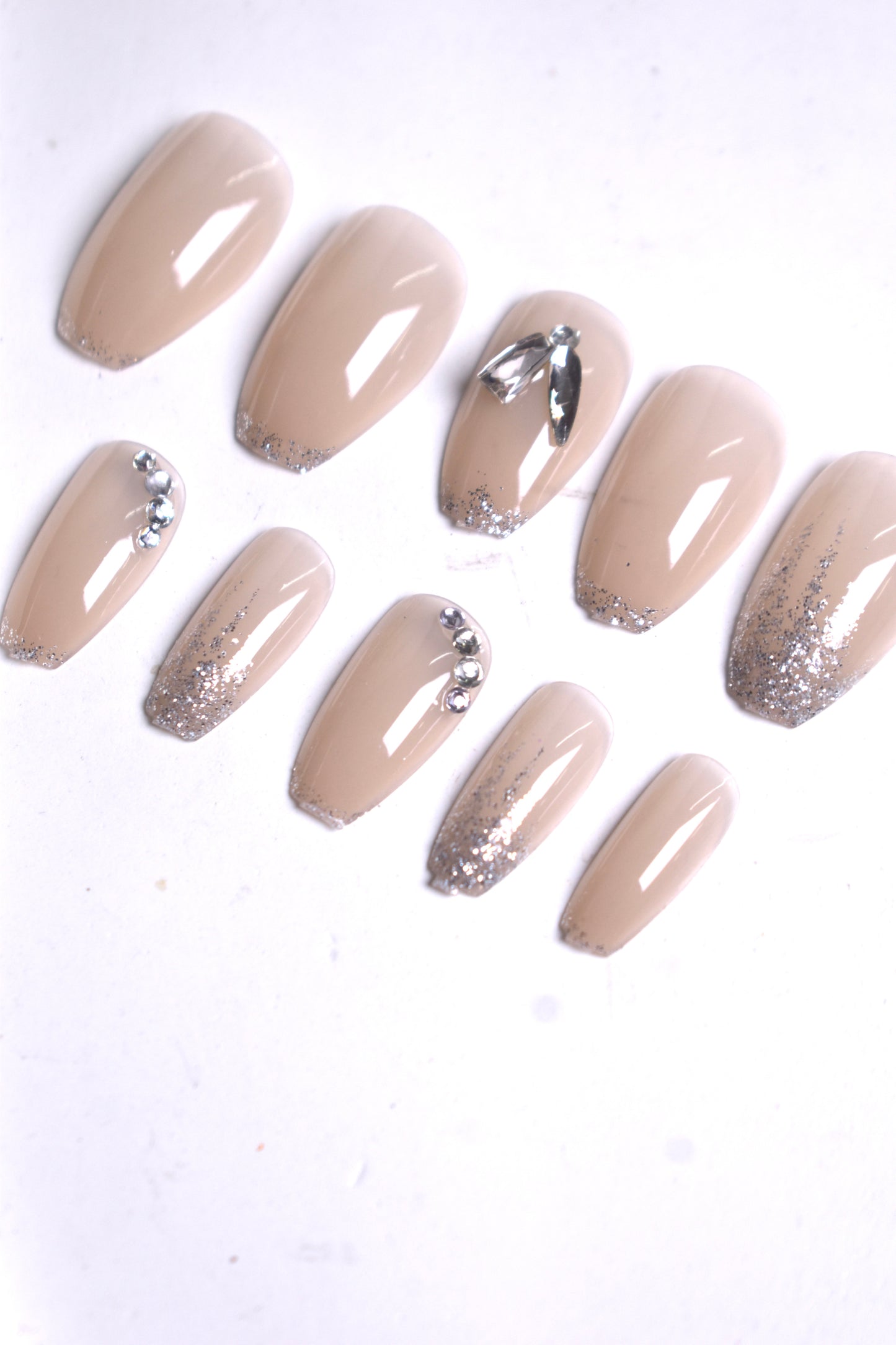 Rhinestone Sparkling Artificial Nails set