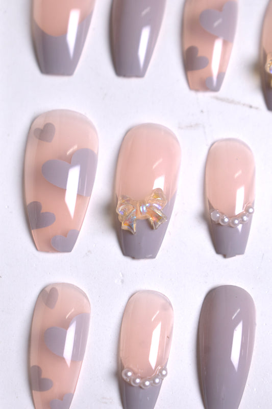 Hearts and Bows Press-On Nails