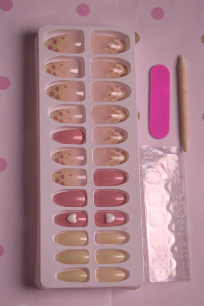 Bow Charm Reusable Press On Nails