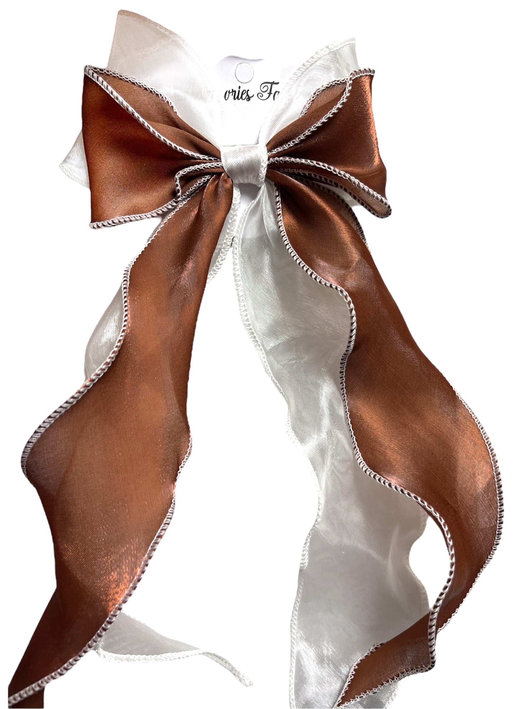 Exquisite Two-Tone Sheer Ribbon Bow.