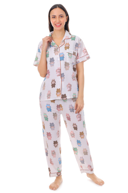 Adorable Cartoon Pajama Set