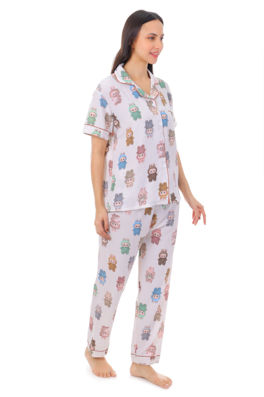 Adorable Cartoon Pajama Set