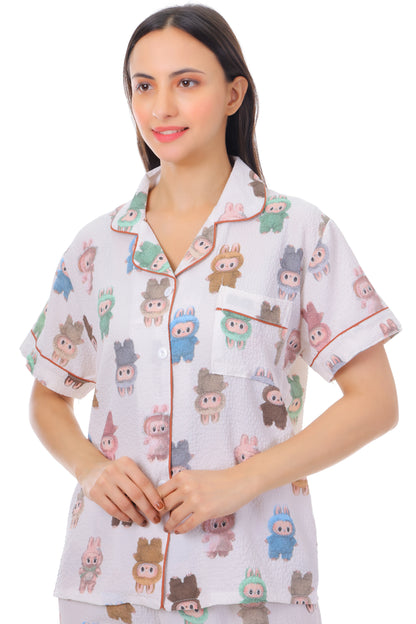 Adorable Cartoon Pajama Set