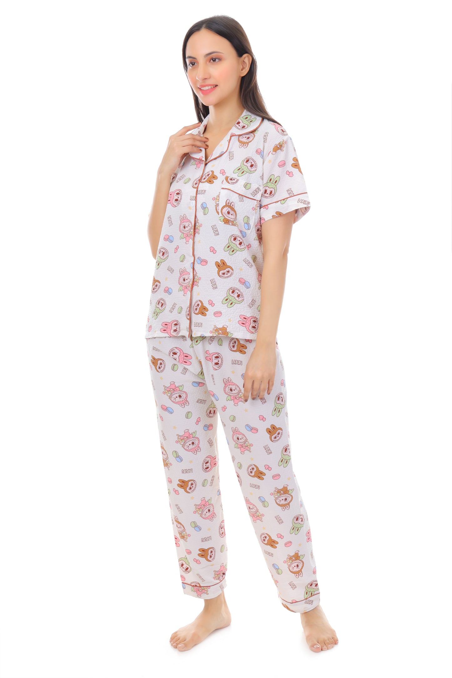 Charming Cartoon Pajama Set