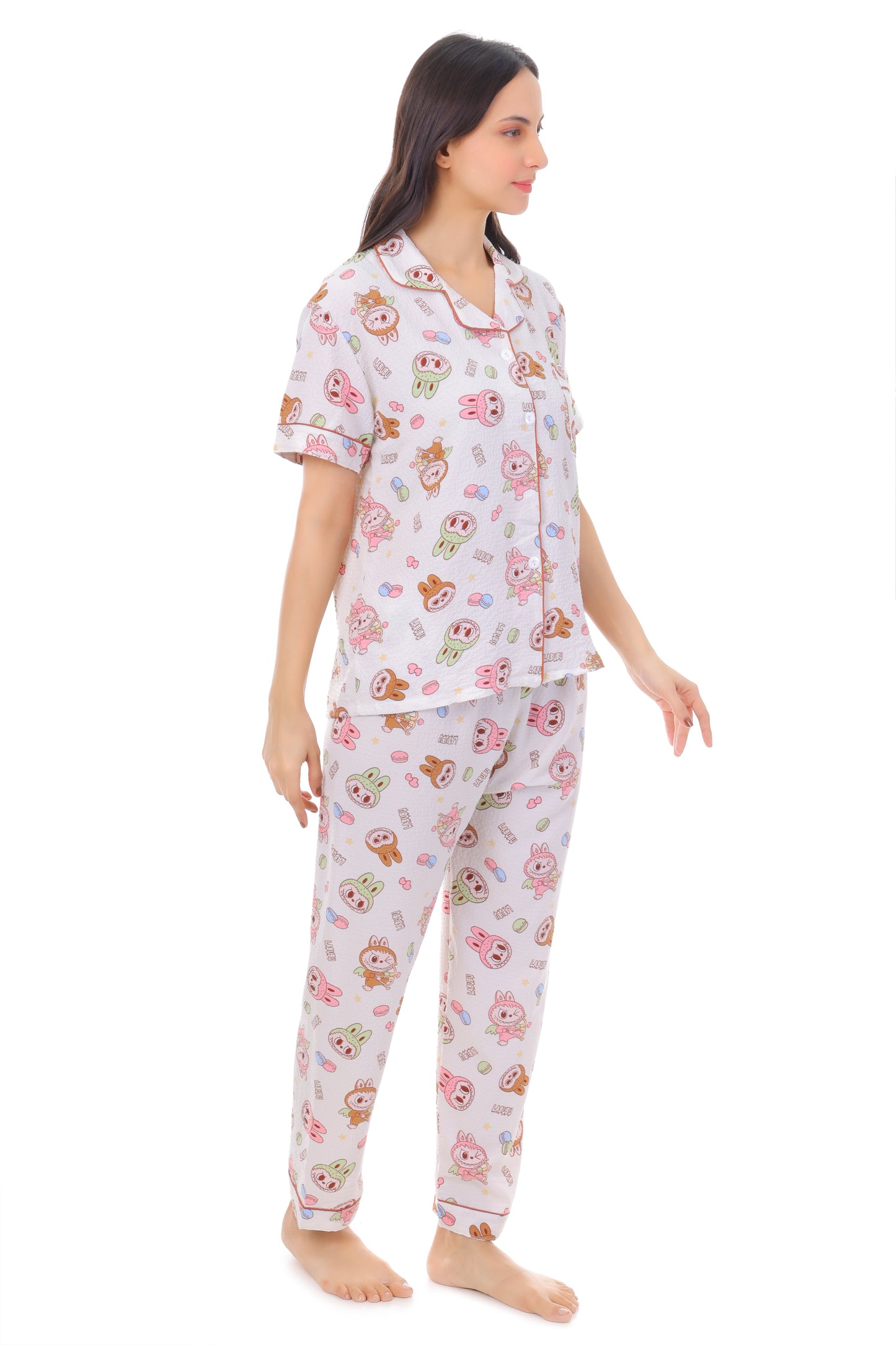 Charming Cartoon Pajama Set