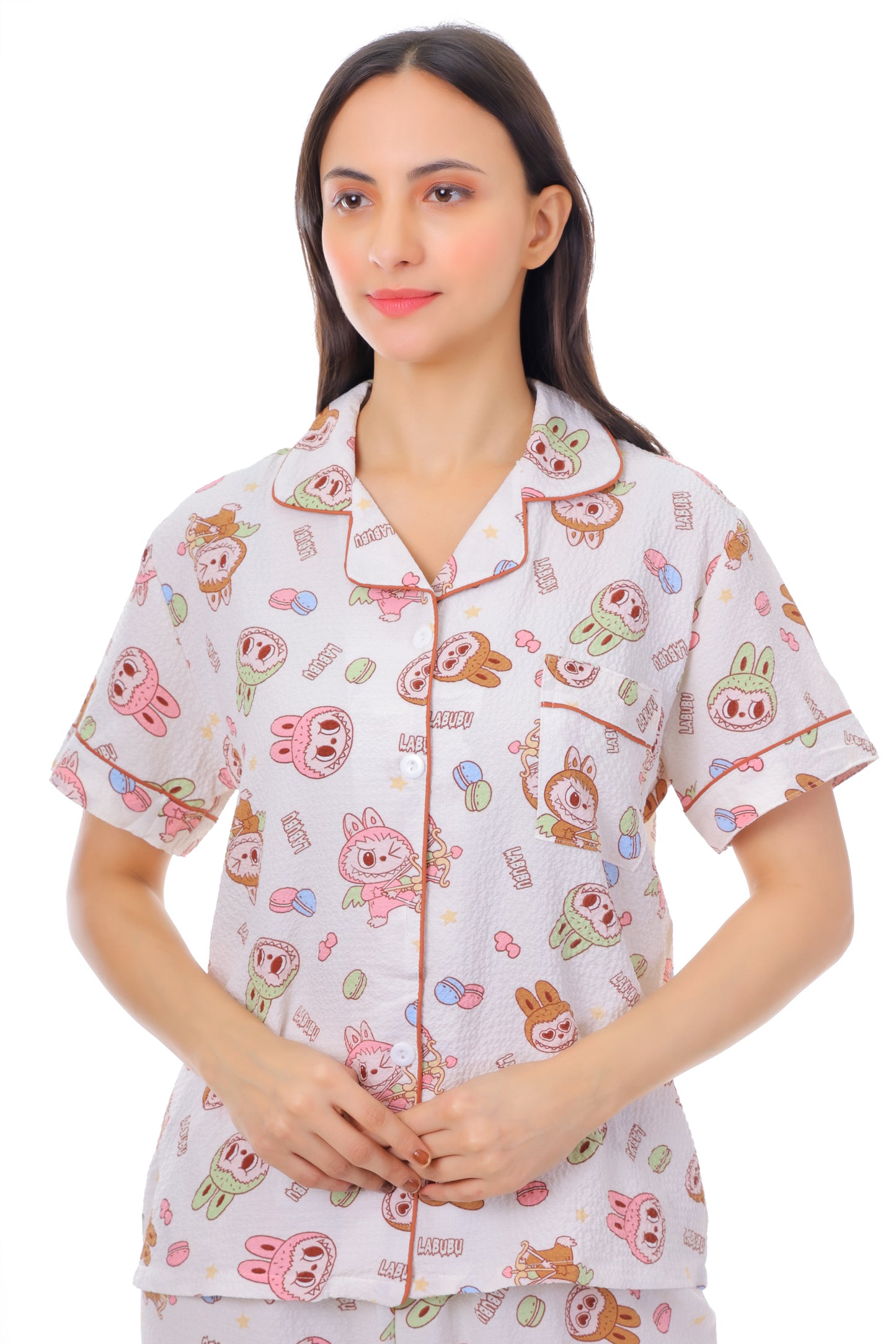 Charming Cartoon Pajama Set