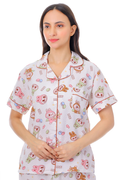 Charming Cartoon Pajama Set