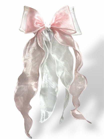 Exquisite Two-Tone Sheer Ribbon Bow.