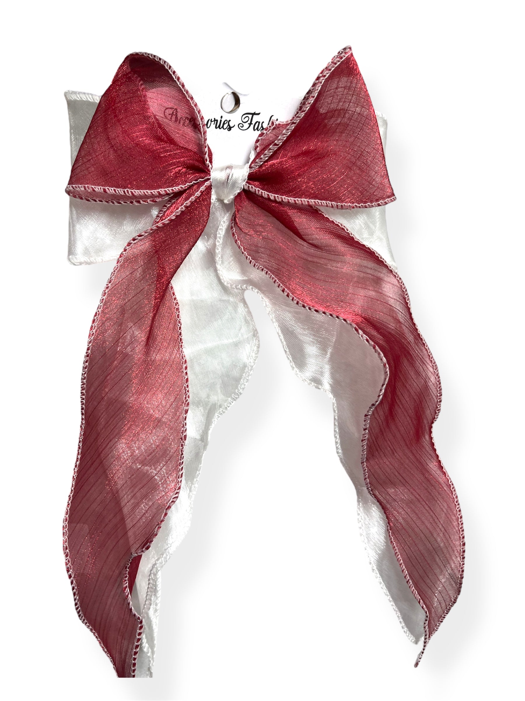 Exquisite Two-Tone Sheer Ribbon Bow.