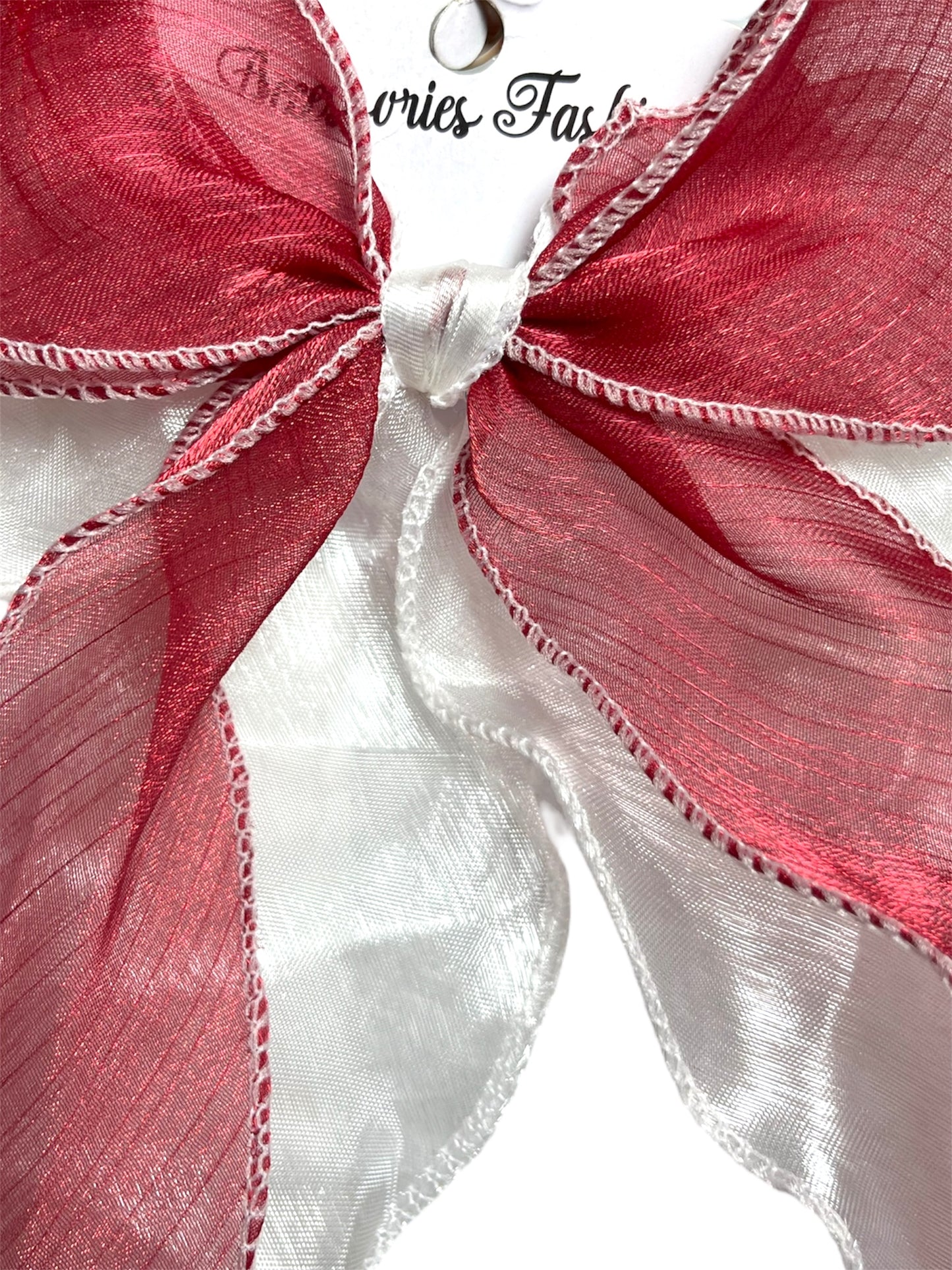 Exquisite Two-Tone Sheer Ribbon Bow.