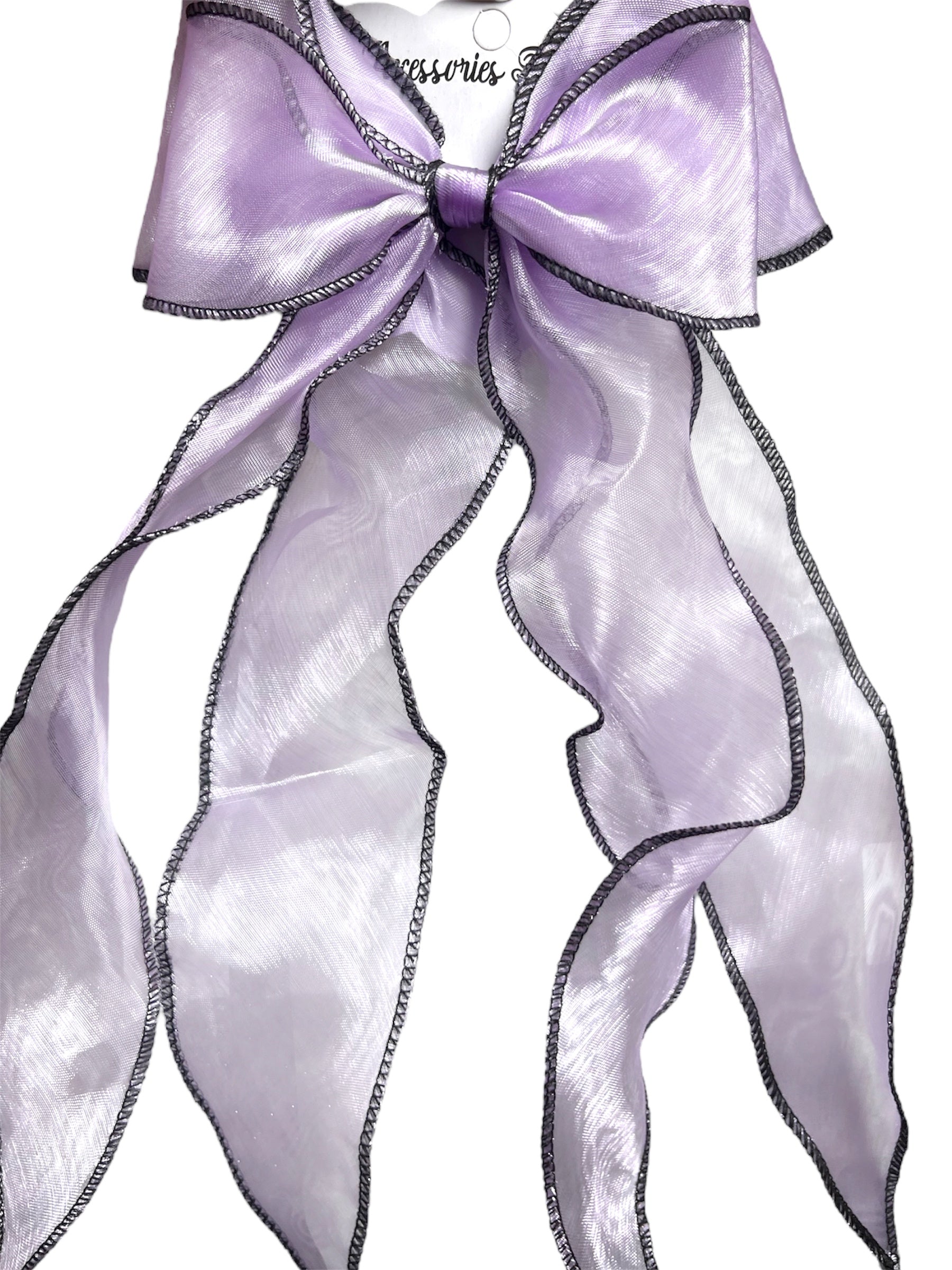 Exquisite Two-Tone Sheer Ribbon Bow.