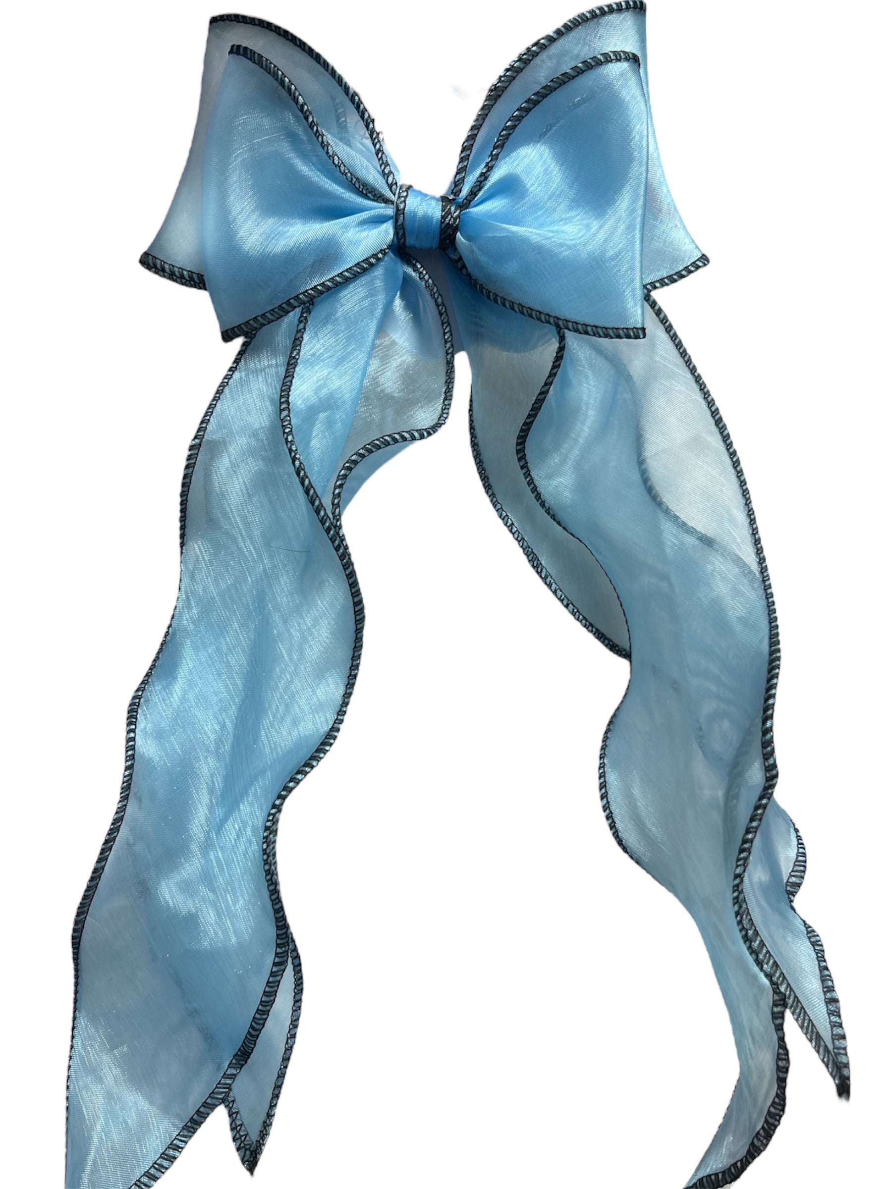 Exquisite Two-Tone Sheer Ribbon Bow.