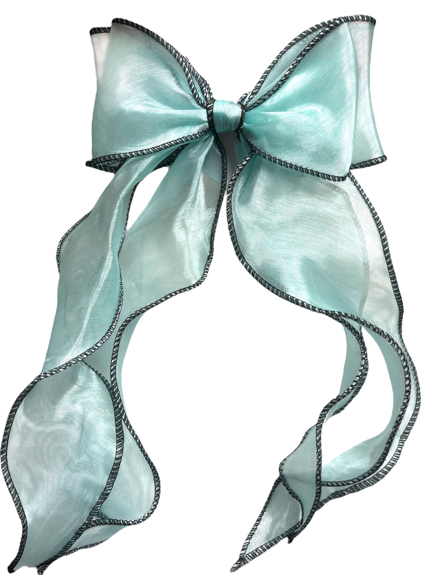 Exquisite Two-Tone Sheer Ribbon Bow.