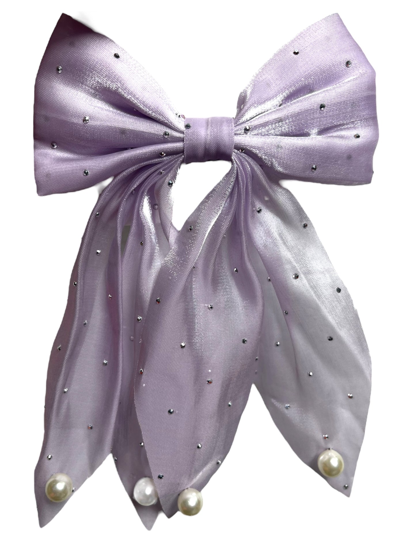 Exquisite Hair Bow With Pearls!