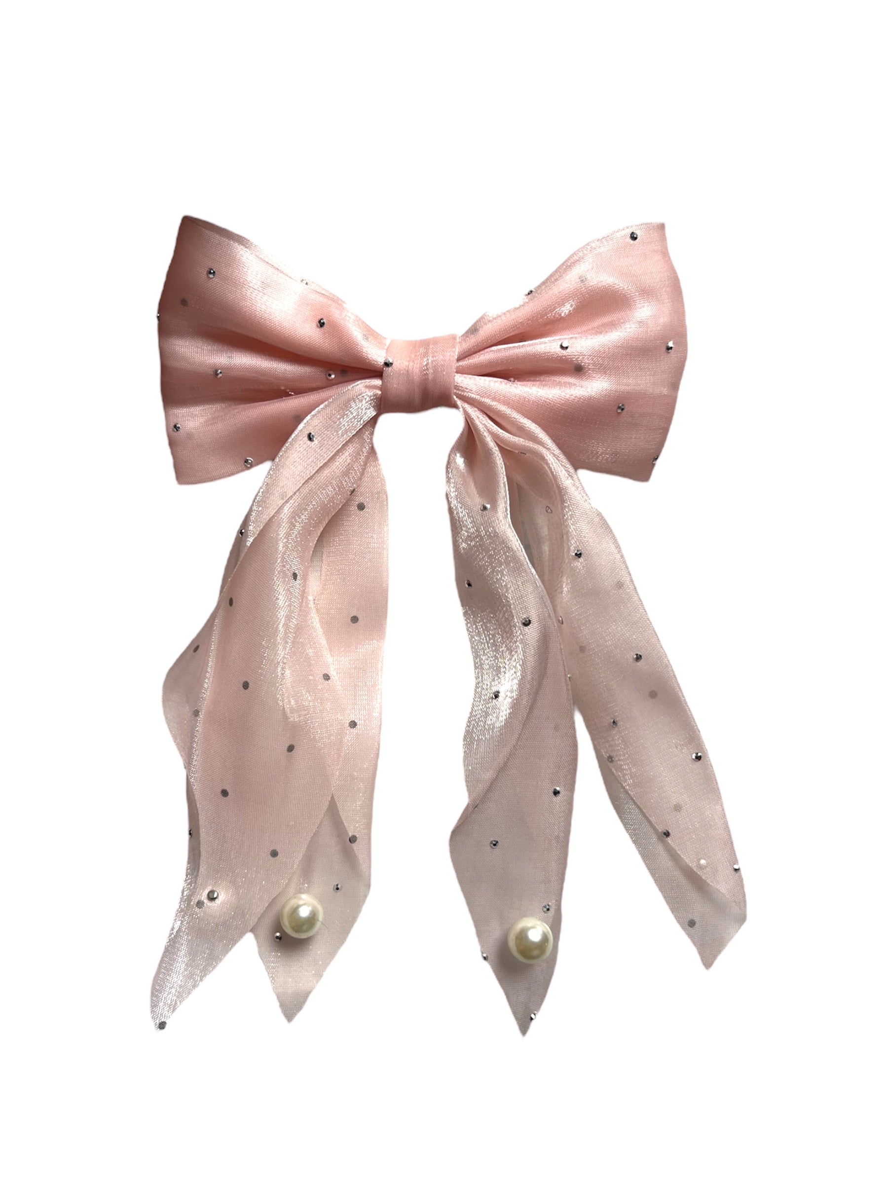 Exquisite Hair Bow With Pearls!