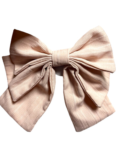 Blush Pink Oversized Fabric Bow