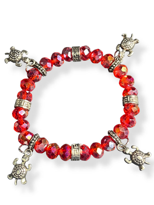 Red Turtle Charm Bracelet!