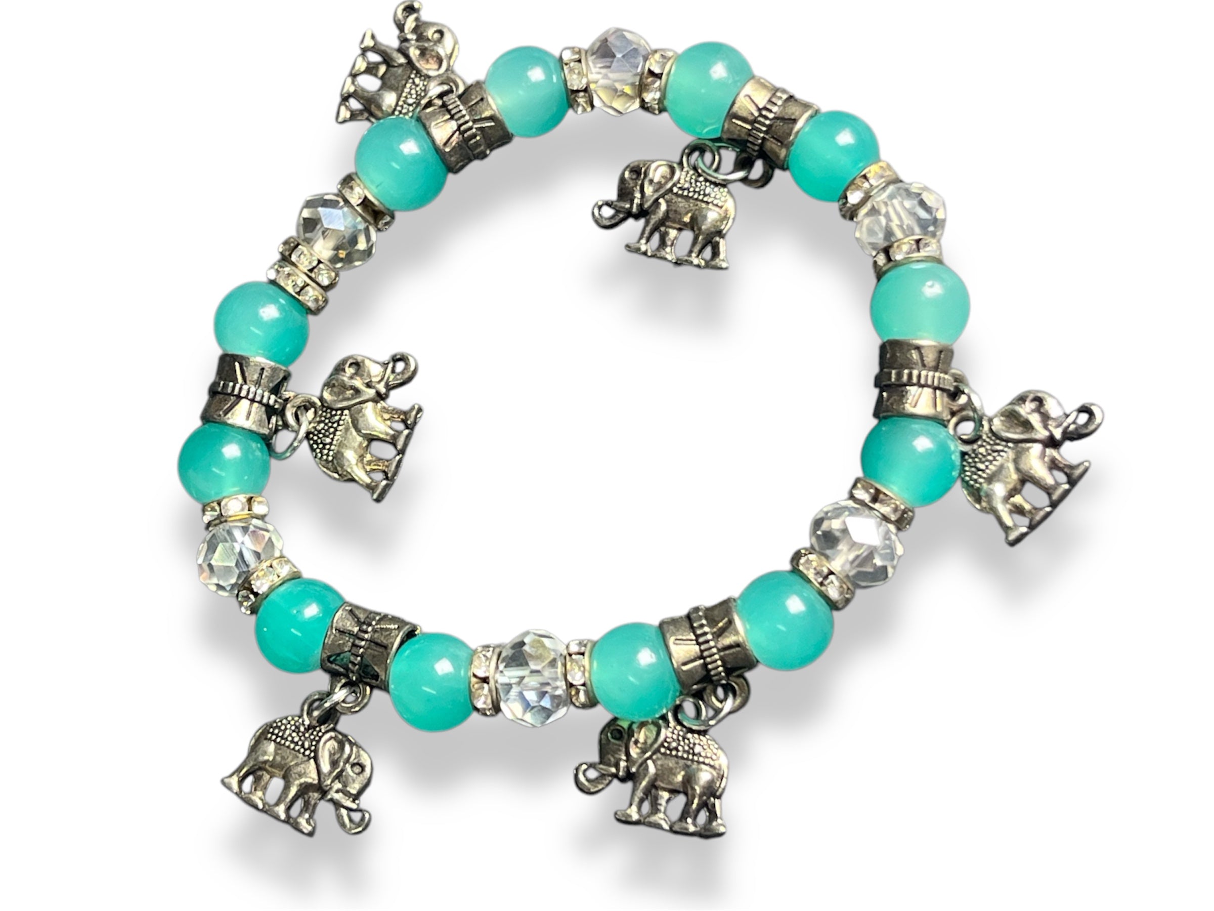 Exquisite Elephant Charm Bracelet